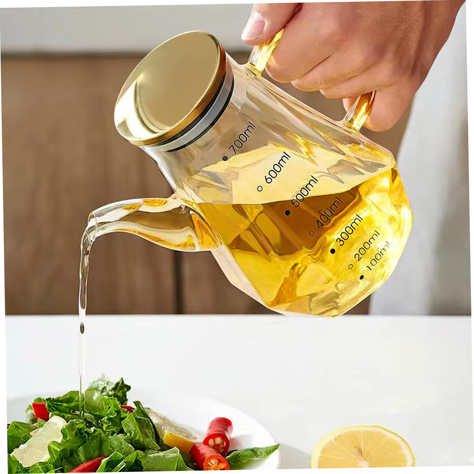 Genérico Engrasador De Diamantes Aerosol De Aceite Tarro De Dulces Vinagre De Arroz Botella De Vinagre Recargable Contenedor De Aceite Reutilizable Botella De Jarabe Frijol Tapa Soja Vidrio