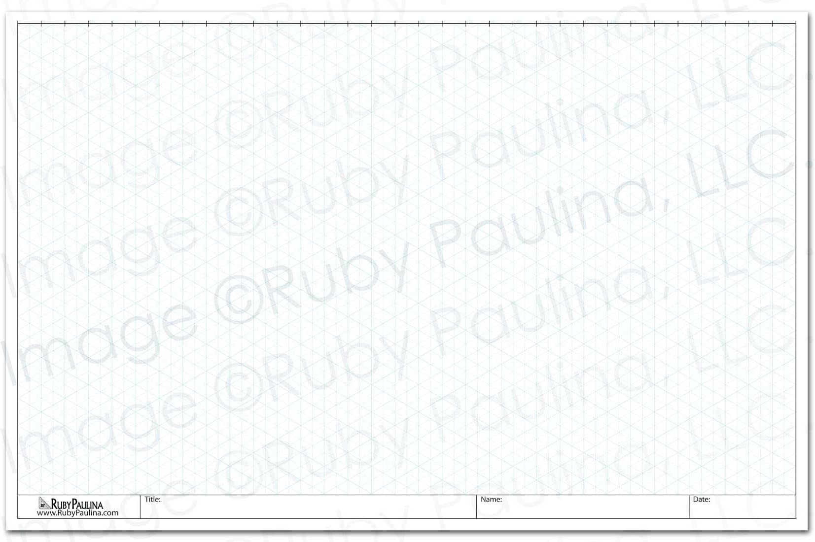 11x17 Isometric Grid Pad, White (579680)