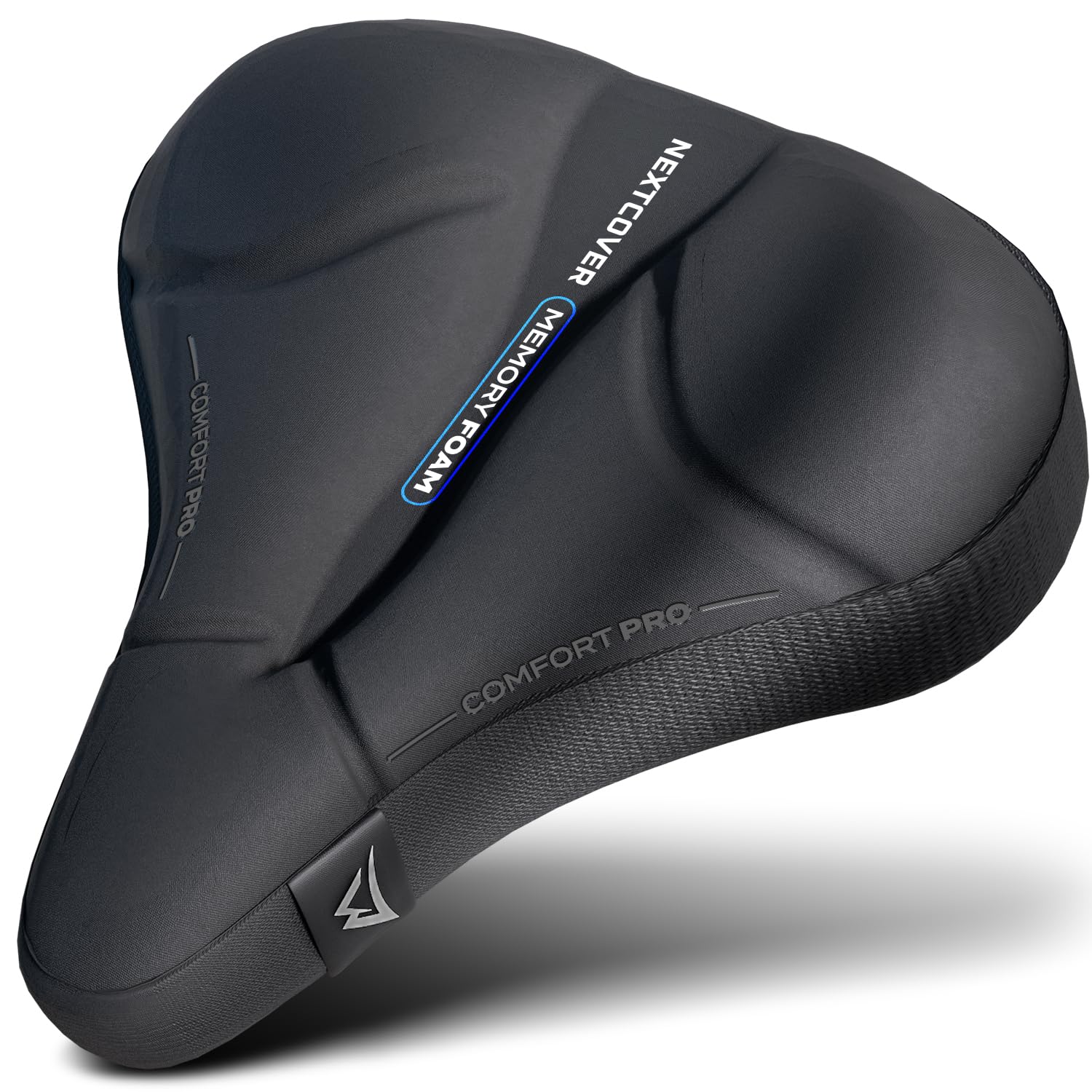 NEXTCOVER® Fahrradsattel Überzug CoverPro mit [ComfortGel 3.0] - Ergonomischer Gel Sattelbezug Fahrrad - Sattelüberzug gepolstert I Fahrradsitz Polster für Damen & Herren (City sehr breit)