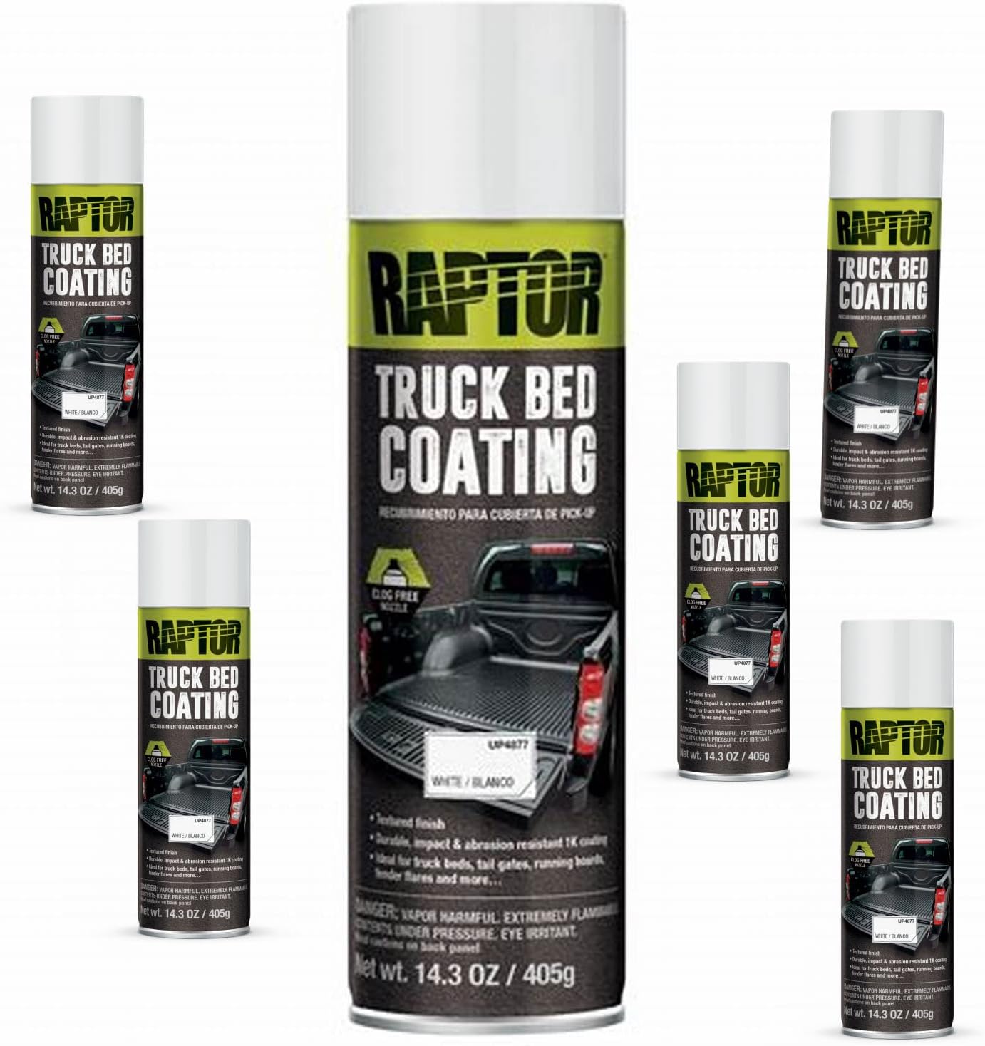 Raptor 1K Bed Liner Aerosol White, 14.3 Ounce Truck Bed Bedliner