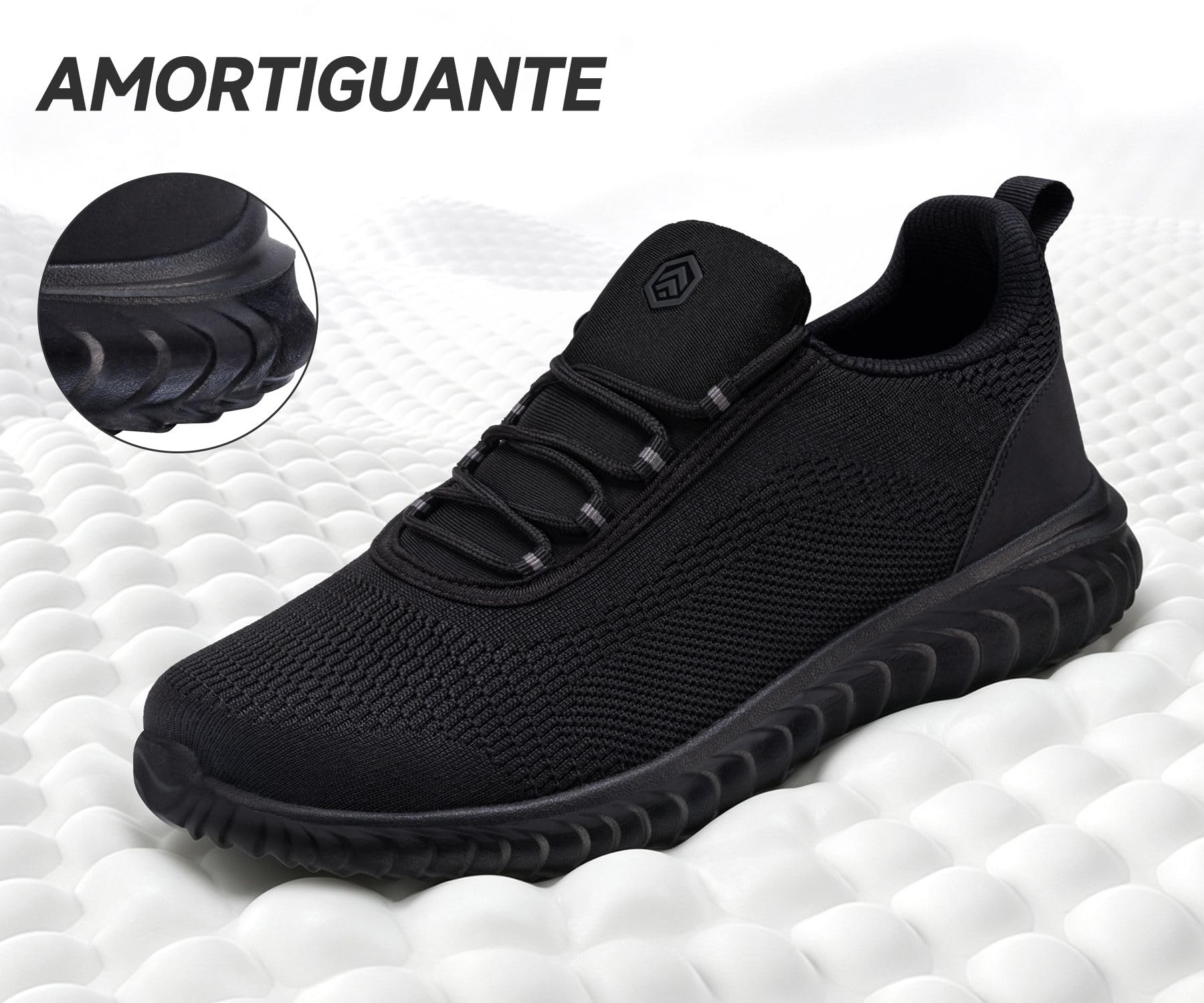 LARNMERN Zapatos de Seguridad para Hombre Slip-On Zapatillas Ligeros Calzado con Puntera de Acero