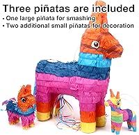 Vista 29 de Juego de 2 piñatas (coche + taco) – Suministros para fiestas de niños, juego de juegos temáticos para fiestas de cumpleaños, carnaval y actividades