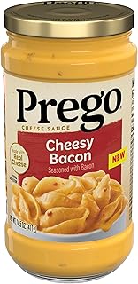 Prego Cheesy Bacon Cheddar Cheese Sauce, 14.5 oz Jar
