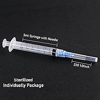 Vista 2 de Jeringa desechable de 3ml/cc con aguja de 23Ga de 1.0 pulgada Suministros de laboratorio, paquete individual Paquete de 100