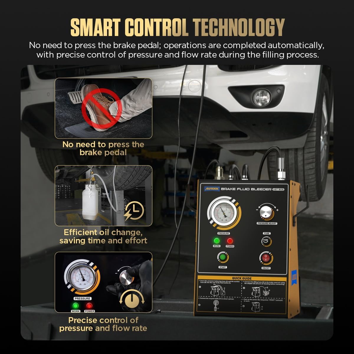Smart control technology for brake fluid exchange