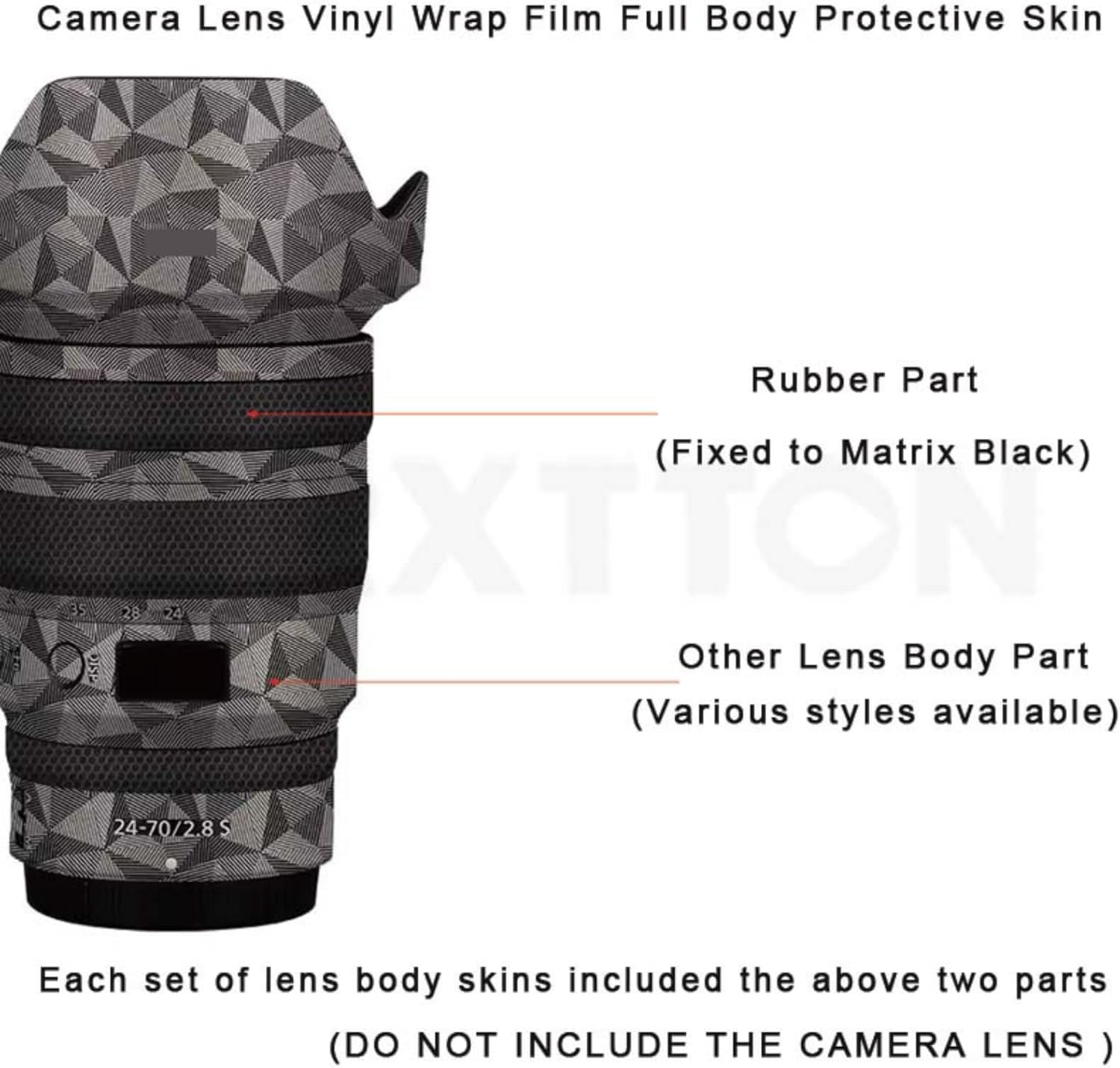 24-70 2.8 Lens Cap Skin Anti-Scratch Camera Sticker for Nikon NIKKOR Z 24-70mm F2.8 S Protective Wrap Film Body Protector Decal f/2.8 S(Frosted Black)