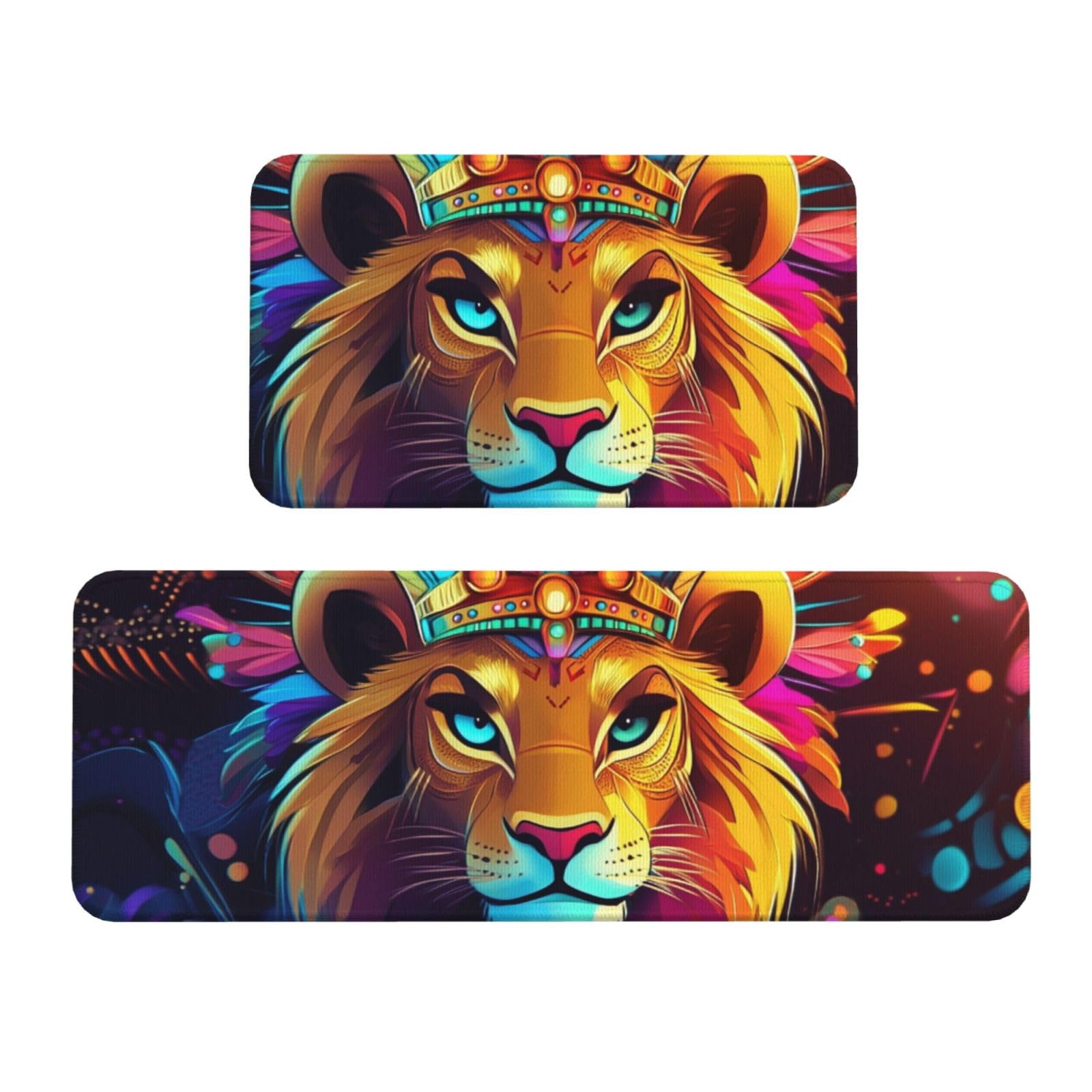 Tapetes de cocina Crown Lion'S Head acolchados y antideslizantes para el suelo de tu hogar