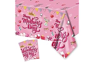 2PC Mothers Day Tablecloth [Length] "× [Width]", Happy Mothers Day TableCloth Best...