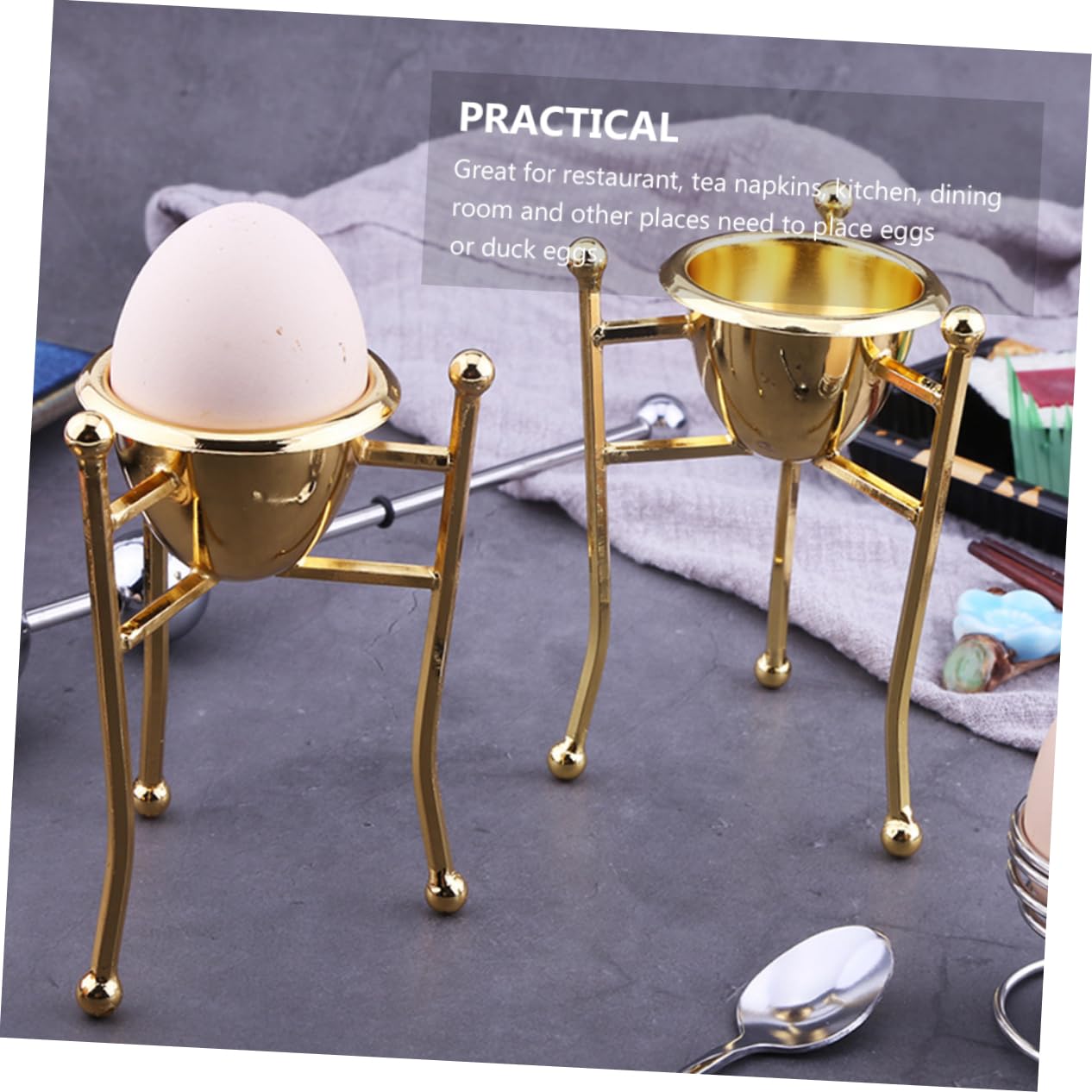 Amosfun 3 Piezas Rejilla para hueveras Platos Relleno de Huevo Plano Taza de cáscara de cocidos Taza para cocinar portahuevos huevera de Cobre Porta de Cobre