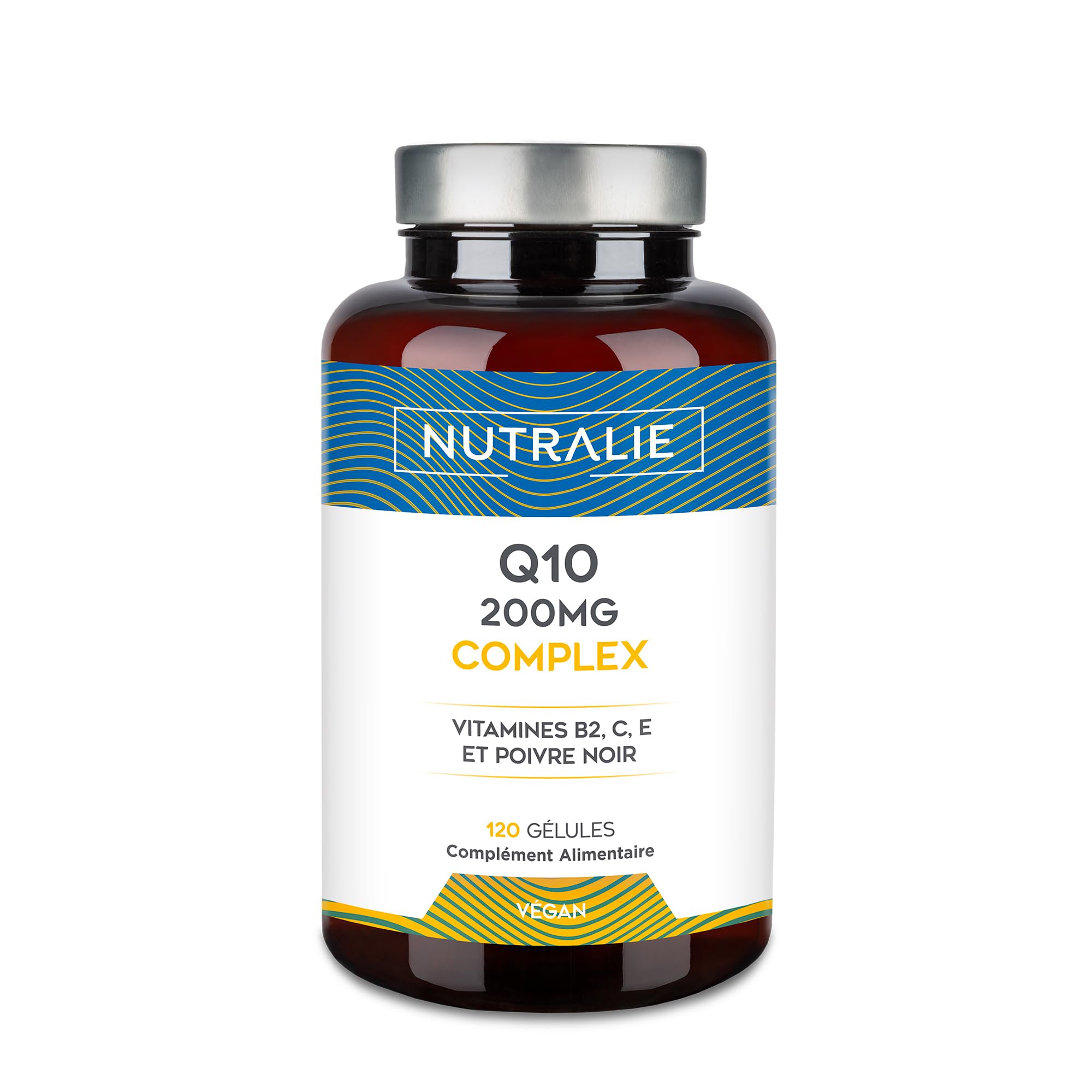 Coenzyme Q10 Complex 200mg - 120 Gélules Coq10 - Antioxydant avec Vitamine C, E et B2, Poivre Noir - Système Immunitaire - Ubiquinone Coenzyme Q10-120 Gélules Nutralie