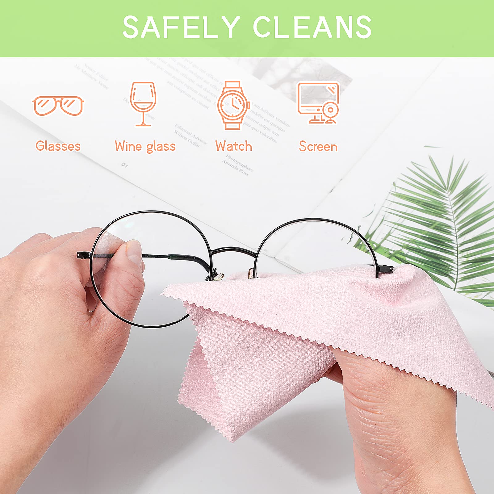 Panni Pulizia Occhiali 12 Pezzi - Microfibra, 14.5x17.5cm, Multi Colore - Foto 2