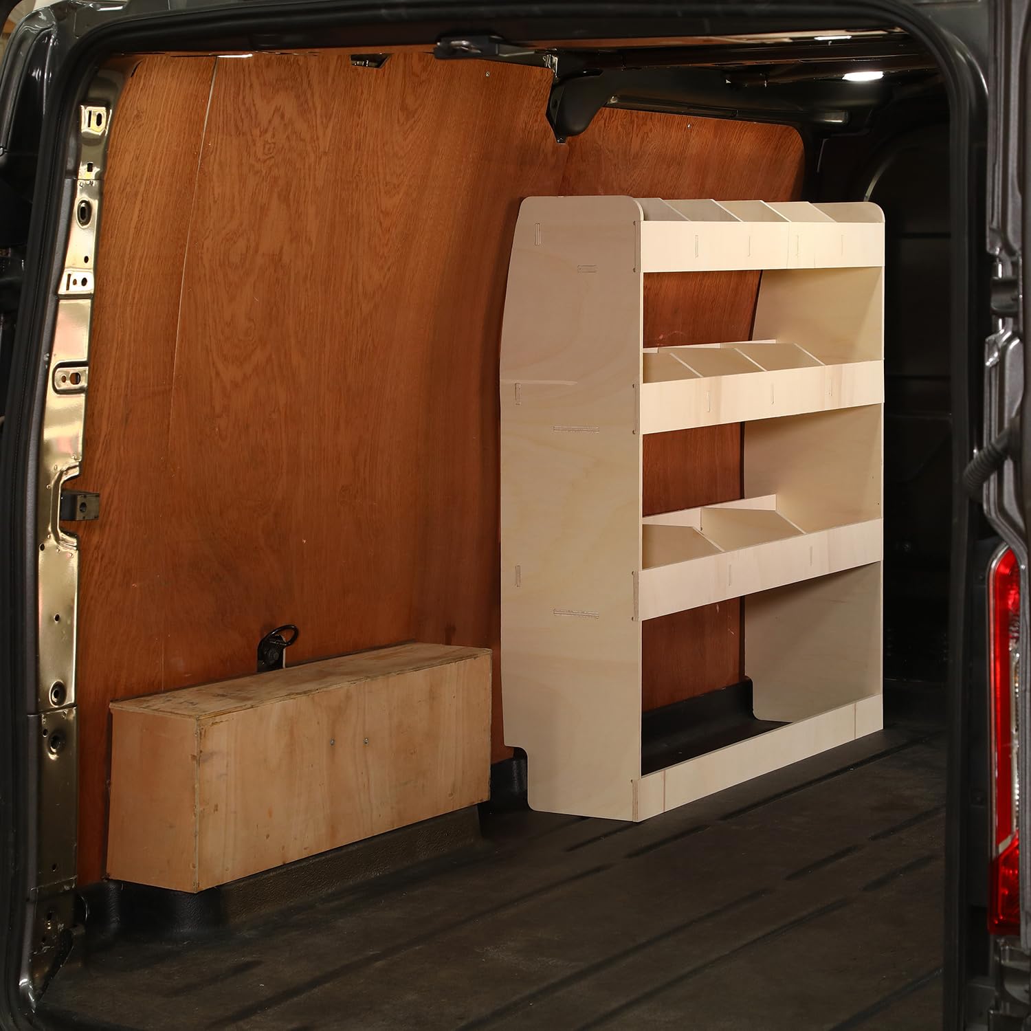 VANIFY - Kompatibel mit Ford Transit Custom L2 2012+ Fahrzeugeinrichtung Fahrzeugregale, Fahrerseite vorne Regal