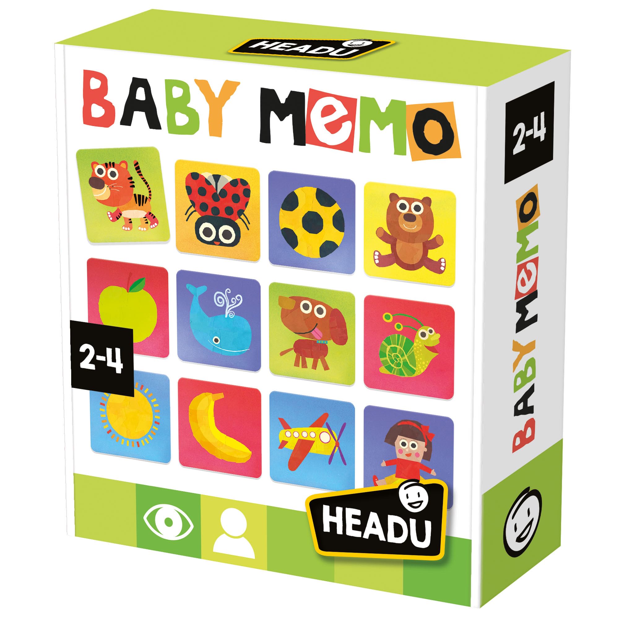 HEADU - Tactile Baby Memo Il Mio Primo Gioco Di Memoria | Gioco Educativo Per Bambini 2-4 Anni, Idea Regalo Compleanno Natale Pasqua, Giochi didattici per Bambini Piccoli, Made In Italy