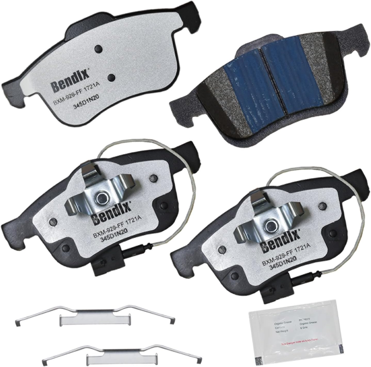 Bendix Fleet Metlok MKD1721AFM Semi-Metallic Front Brake Pads for Ram ProMaster City 2022-2015