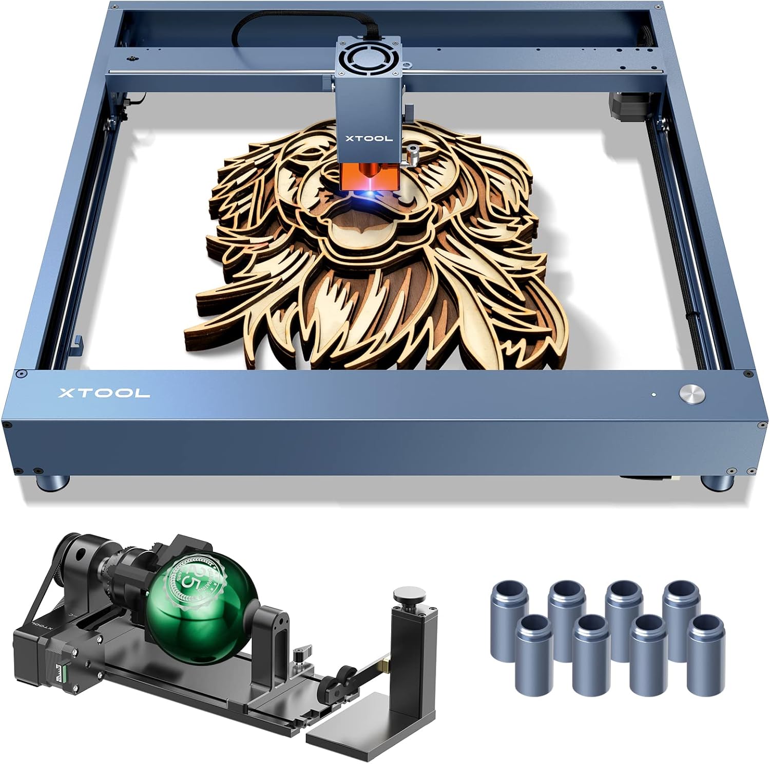 xTool D1 Pro Grabador láser mejorado con RA2 Pro 4 en 1, cortador