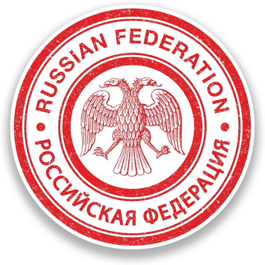 2 x 30cm/300mm Russian Federation Vinyl Stickers Travel Luggage #7316