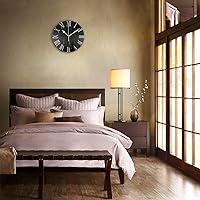 Vista 3 de Reloj de pared de madera rústica de 12 pulgadas, silencioso, sin tictac, funciona con pilas, para decoración del hogar, para sala de estar