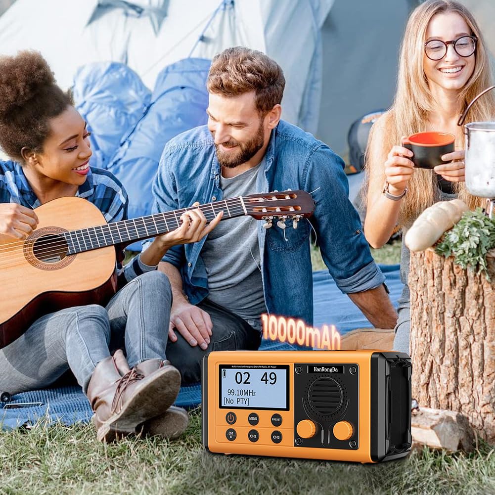 Radio FM DAB 10000mAh con ricarica a manovella solare e altoparlante per la radio di campeggio all'aperto