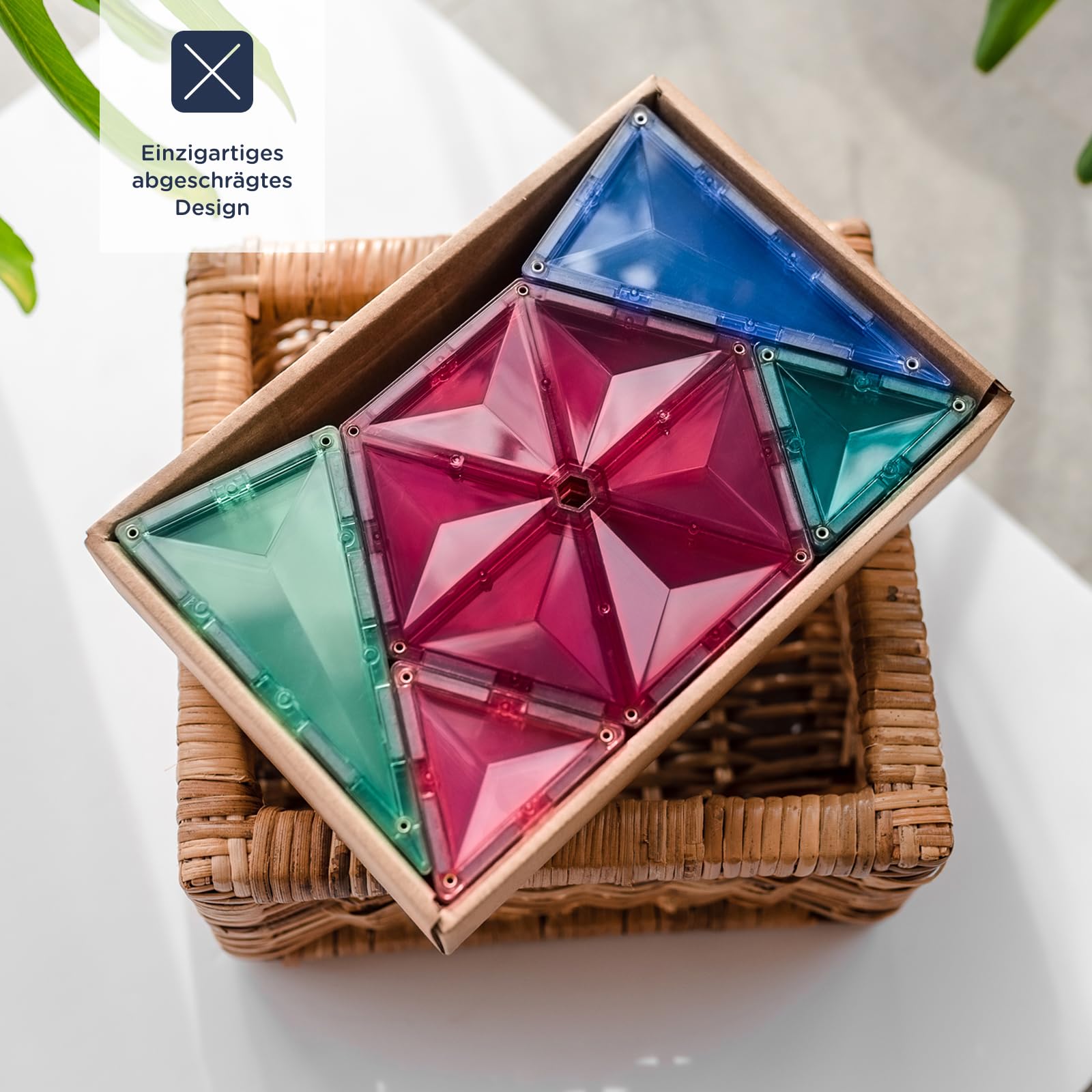 CONNETIX Magnetbausteine Pastell Geometriepaket, 40 Stück