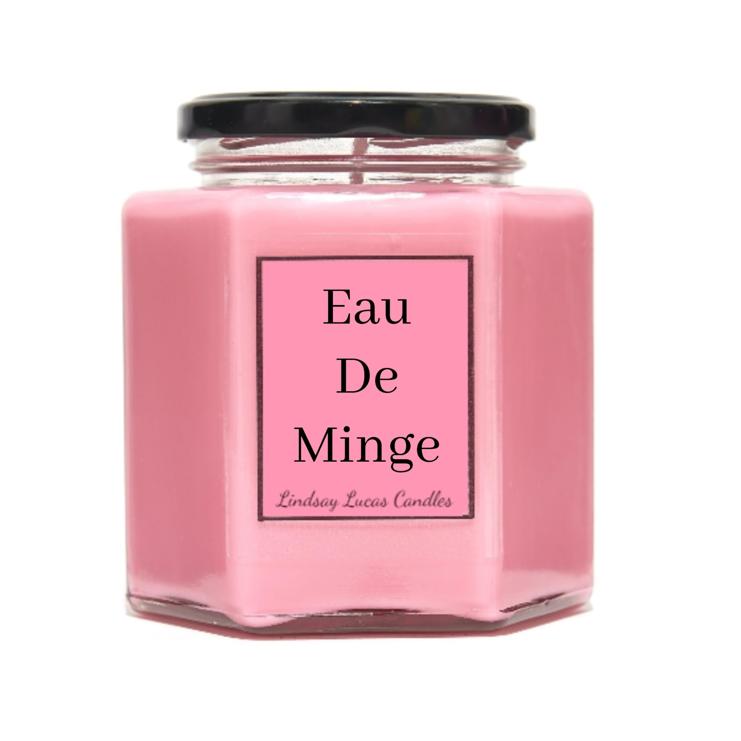 Funny Scented Candle Gift - Eau De Minge - Strong Scented and Made With Soy Wax (Strawberry, Large)