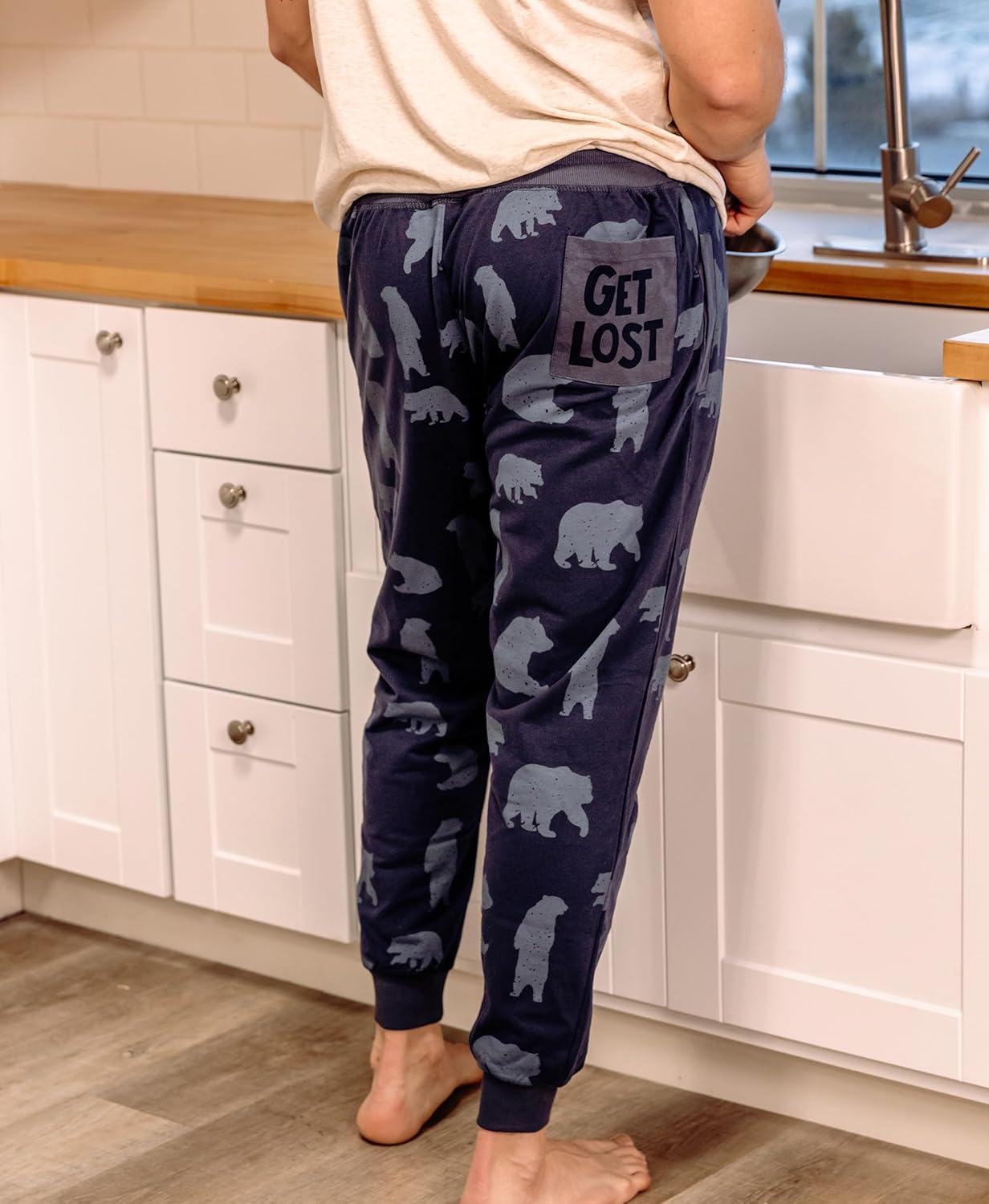 Lazy One Men's Jogger Sweatpants, Cozy, Warm, Pockets - Image 3