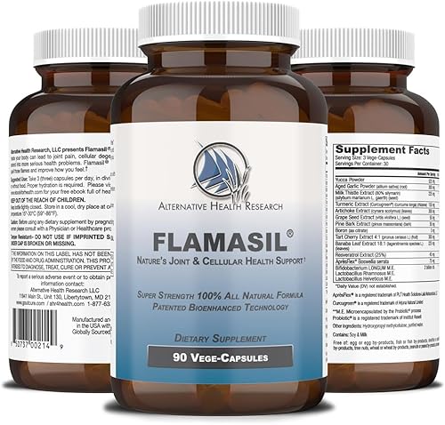 Miniatura 2 de Flamasil - para una respuesta saludable a la inflamación* | Alivio del dolor multiherbario* y ayuda articular | Cúrcuma, boswellia, resveratrol y