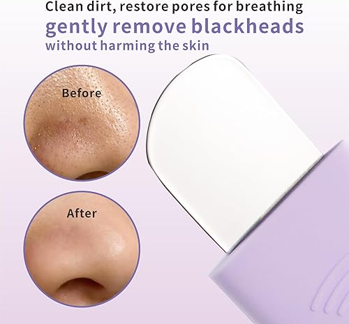 Miniatura 4 de Herramienta removedor de puntos negros, limpiador facial de silicona, 2 en 1, raspador de cepillo de poros de nariz para limpieza profunda, espátula