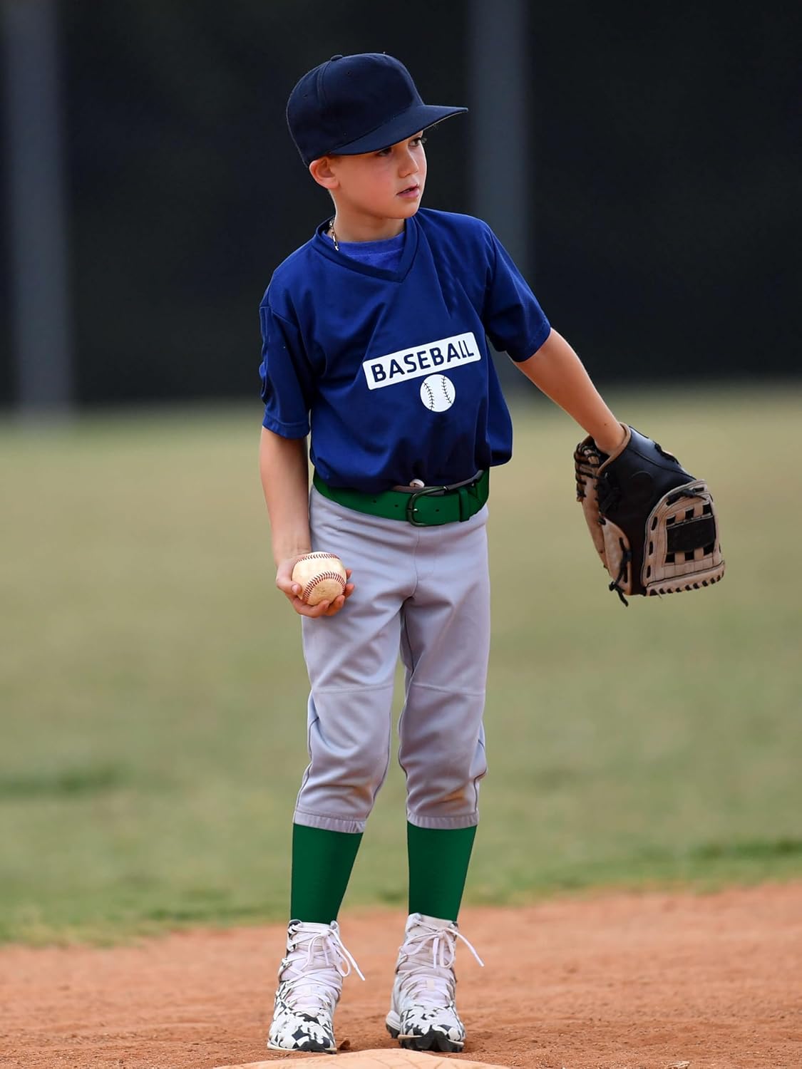 Toddler Baseball Socks and Belt Combo Set Cotton Youth Baseball Softball Socks Adjustable Belt for Boys Girls - Image 5