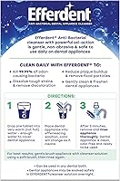 Vista 6 de Efferdent Tabletas limpiadoras de dentaduras – Aparatos dentales, alineadores, protector bucal y pastillas limpiadoras de retenedores, menta fresca