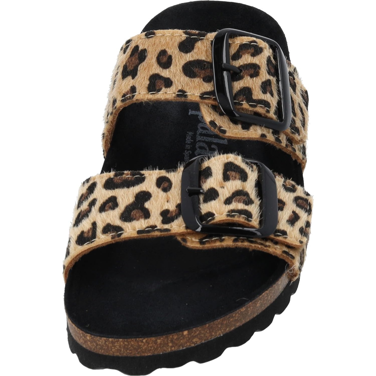 Palado Pantoletten Damen Samos GS Leo – bequeme Sandalen Made in Spain - Hausschuhe mit dämpfendem Kork-Fußbett - modische Sommerschuhe