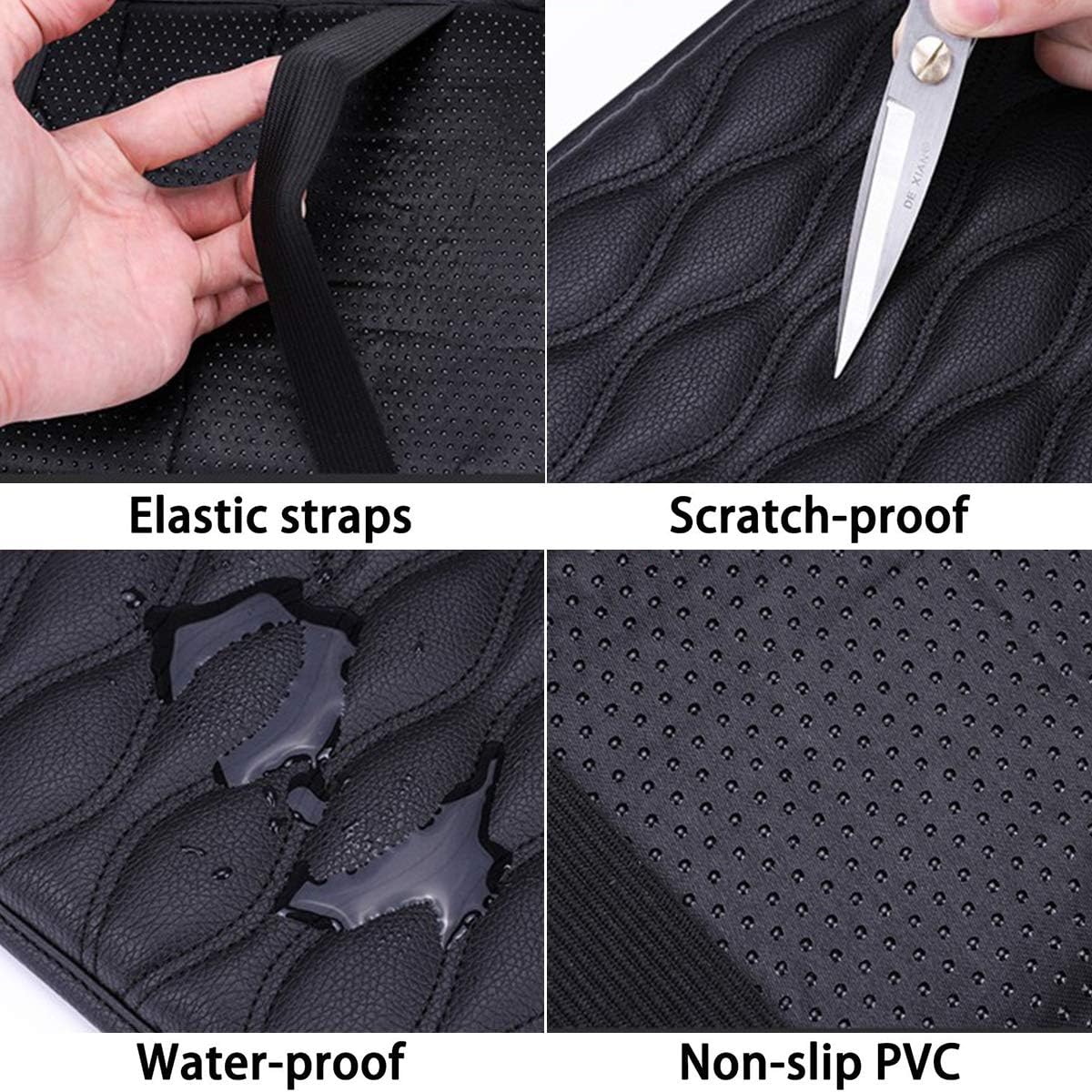 Canrulo Universal Center Console Cover,Waterproof Armrest Cover Center Console Pad, PU Leather Car Armrest Seat Box Cover, Console Box Arm Rest Pads for Most Vehicle, SUV, Truck, Car (Black)