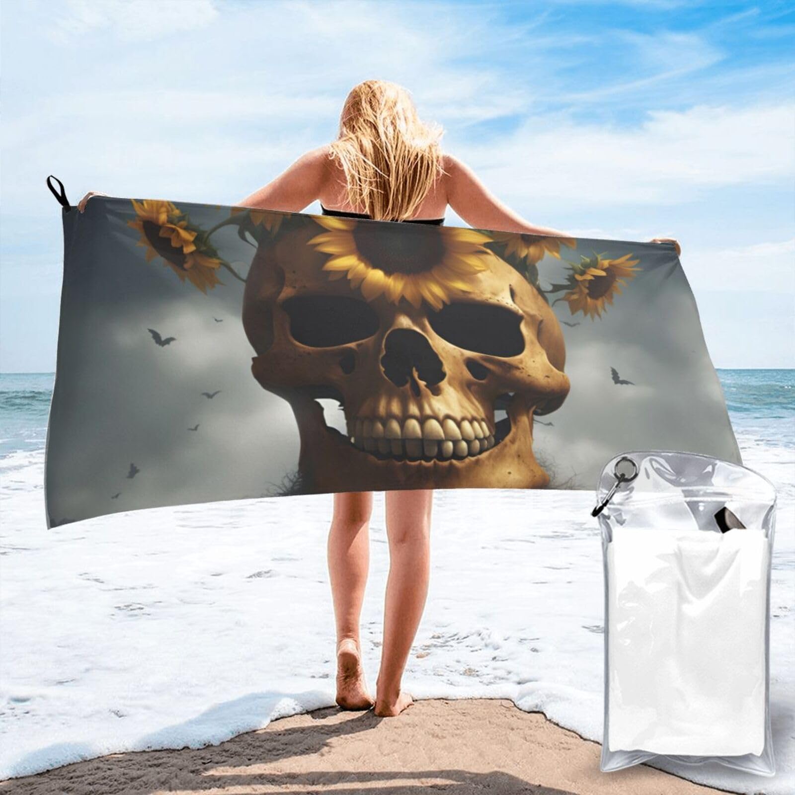 Serviette à séchage rapide pour la plage le camping et les voyages imprimé fun