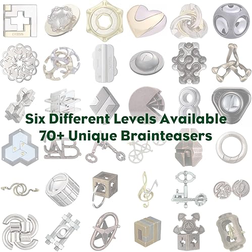 Miniatura 2 de BePuzzled  Helix Hanayama Metal Brainteaser Puzzle Mensa Nivel 5, para edades de 12 años en adelante