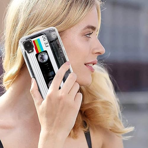 Miniatura 6 de FLYING FLIER Funda de cinta de casete retro para Tracfone Alcatel TCL A3 A509DL Funda Vintage 80s 90s Cassete Tape TPU Funda protectora a prueba de