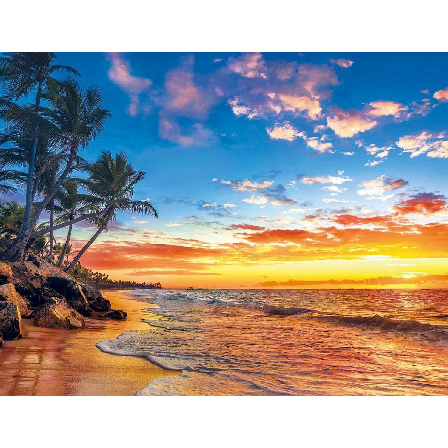 EXPGDC Sea Beach Diamond Painting Kits For Adults,Diamond Painting Ocean