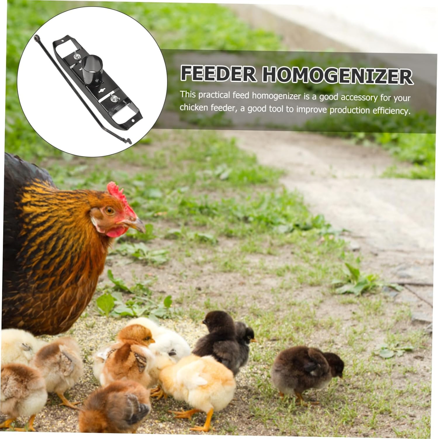 1set Automatic Stainless Steel Homogenizer for Chicken Feeders Easy Installation Poultry Mixing Equipment Suitable for Pigeon Quail and Goose Feeders and Lightweight Design