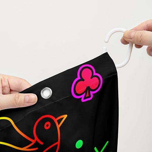 Miniatura 3 de AILONEN Juego de cortinas de ducha con diseño de mariposas, de poliéster degradado arcoíris, impermeable, para niños y niñas, cortina de baño de