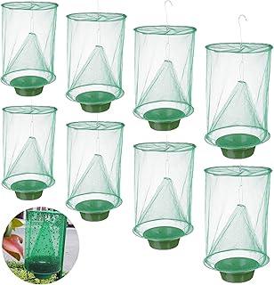 Ckyuna 8 Pack Fly Trap Garden Ranch Orchard Trap,Ranch Fly Trap Flay Catcher, The Most Effective Trap Ever Made with Pots Flay Catcher 2021 New Fly Red Drosophila