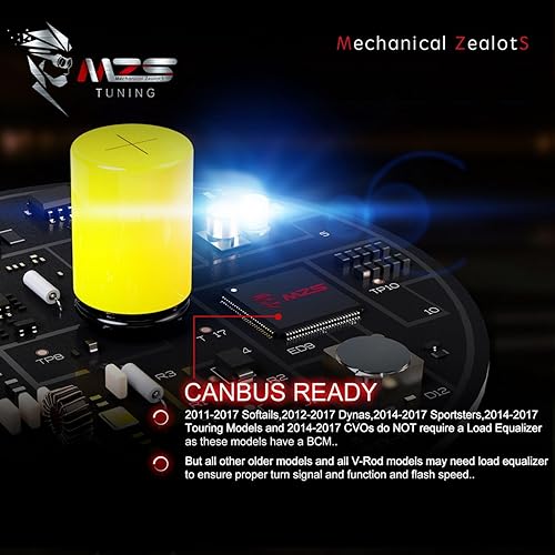 Miniatura 7 de MZS Bombilla LED de señal de giro roja 1157 de 2 pulgadas con 2835 chips estilo bala todo en uno, kit de luz de funcionamiento delantera o trasera,