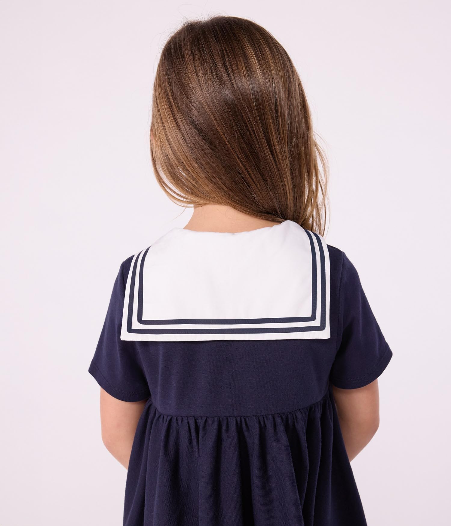 Petit Bateau Bawełniana sukienka dziecięca z krótkim rękawem