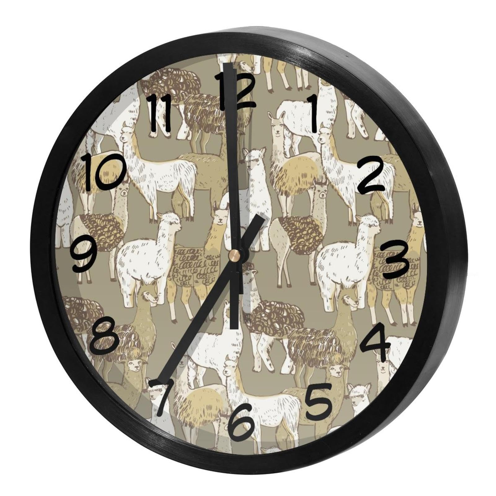 Horloge murale silencieuse à quartz à piles pour cuisine moderne et salle de classe