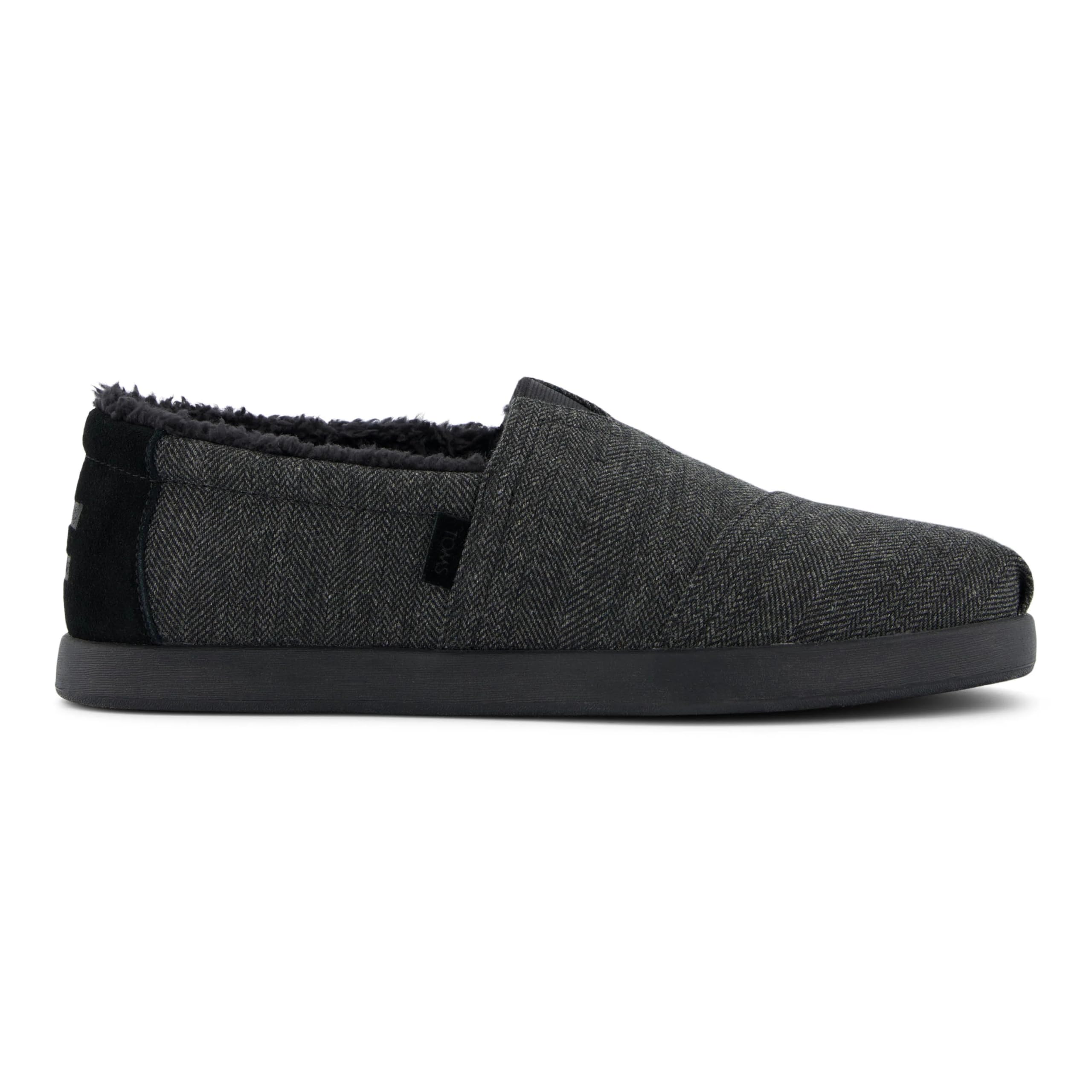 TOMS Men ALP FWD Espadrille Loafer Flat, Charcoal Herringbone, 6 UK