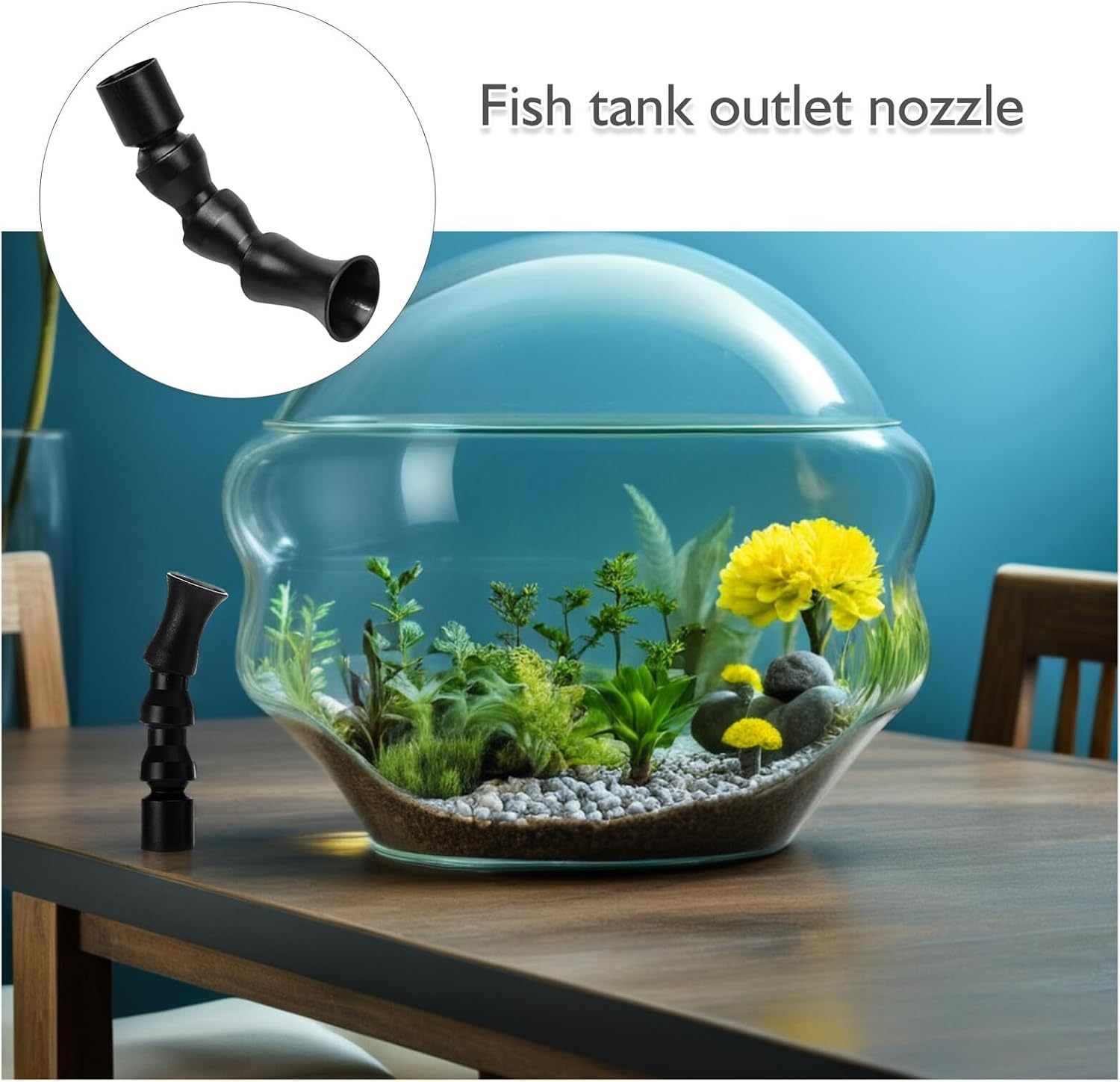 2pcs 20mm Fish Tank Outlet Nozzle Flat Fan Aquarium Spray Head Plastic Pump Return Jet for Freshwater and Reef Tanks Aquarium Water Flow Accessories