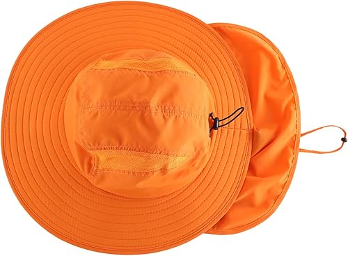 Miniatura 10 de Home Prefer - Gorra de protección solar SPF 50 para hombre con ala ancha y solapa para el cuello