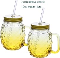 Vista 5 de Dakoufish Pajitas reutilizables de plástico grueso transparente de 6 pulgadas para mini vasos de 6 a 8 onzas, juego de 12 popotes con cepillo