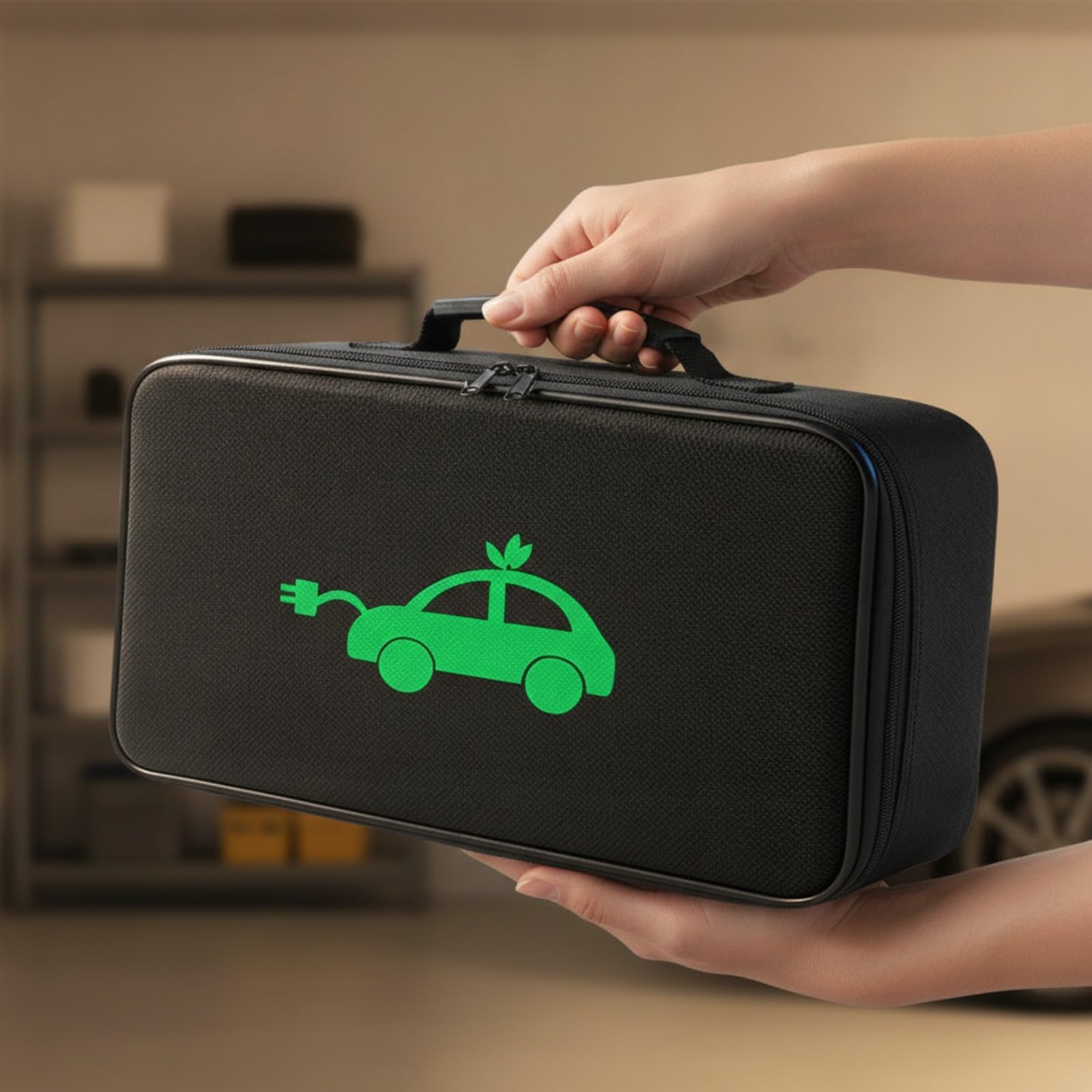 Organizador Cables Portátil Morno | la sorganización en el baúl, Bolsa la Oxford con Asa, Impermeable, para Viajes por, Redondo 1 Capa