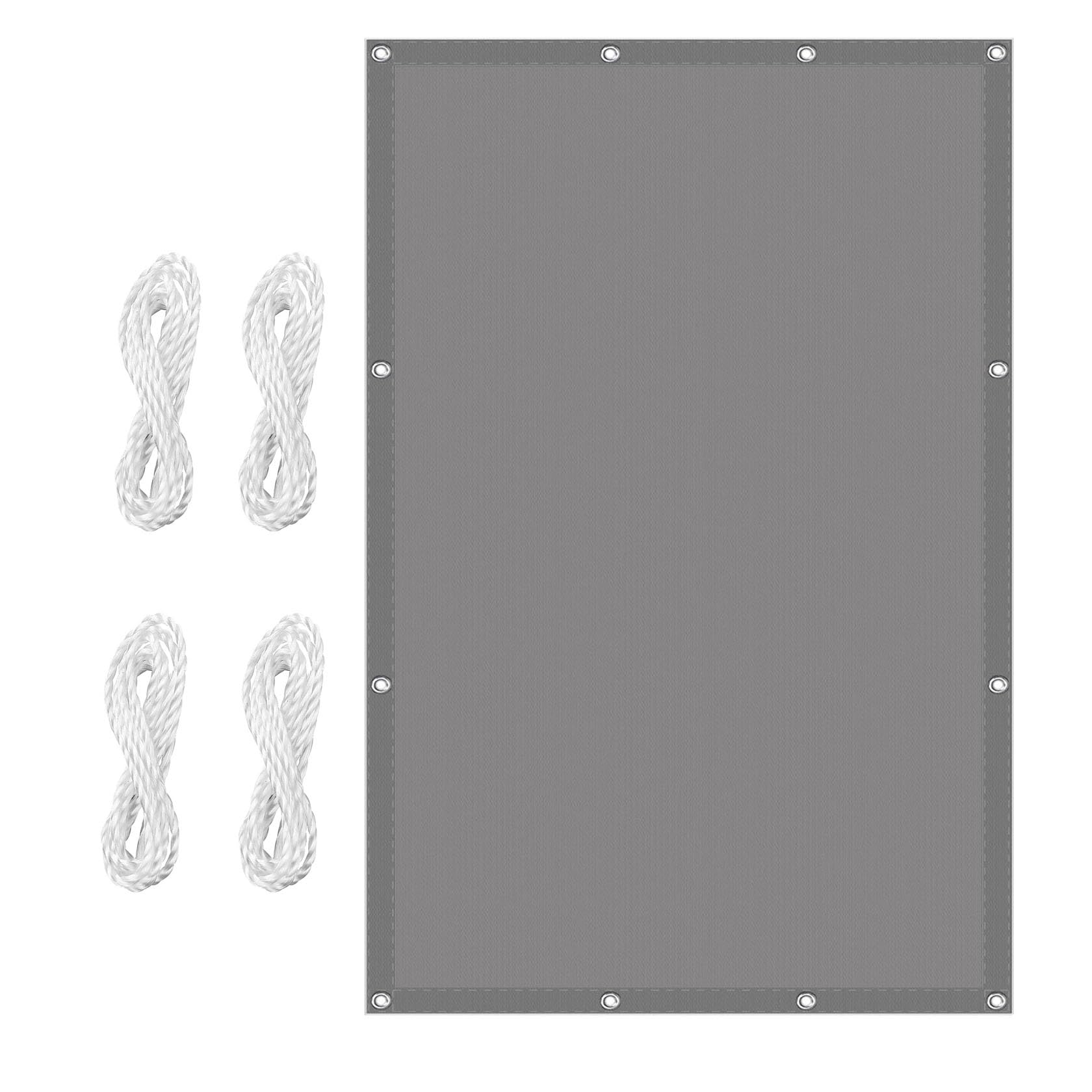 Toile pare-soleil 800x800 cm haute protection UV 98% avec cordons