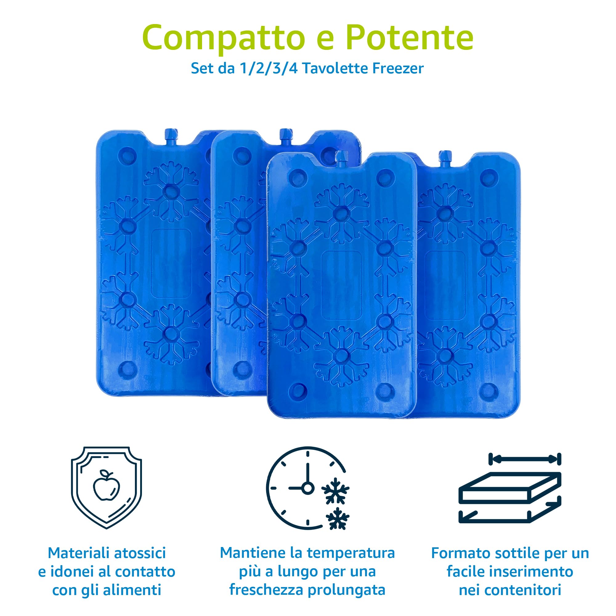 Sicignano | Frigo Box Frigorifero Portatile con Tavoletta Freezer 400ml – Maniglia Ergonomica, Adatto per Campeggio Picnic Attività all'Aria Aperta (Frigo Box + 4 Piastre, 29,5 lt)