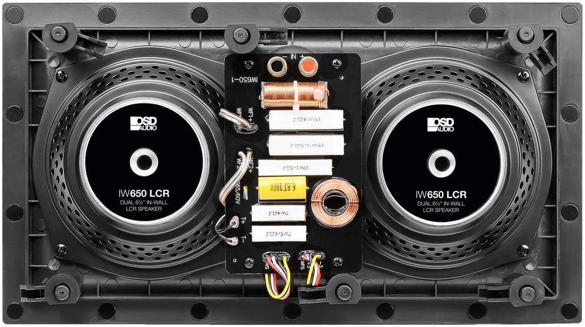 Uр Tо 60% оƒƒ OSD in Wall LCR Center Channel Trimless Speaker 6.5 Dual Carbon Woofers & Aluminum Tweeter, 3db Contour Switch Single IW650 LCR
