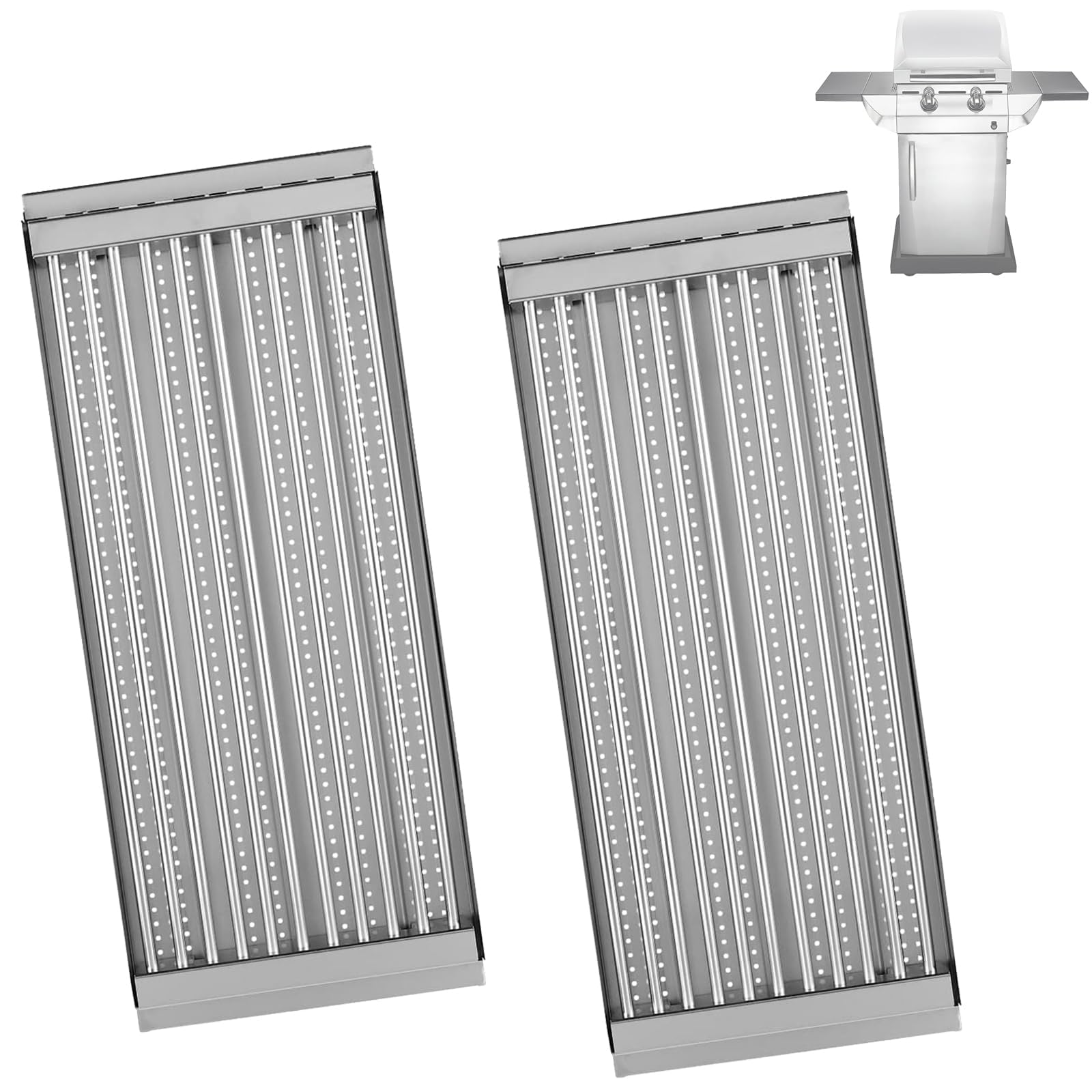BBQration 18 7/16" Stamped Stainless Steel Emitter Kit for Charbroil Commercial Series Tru-Infrared 463246909 463246910 463273614 463241013, Cooking Grid Replacement Parts for 463243911 463243812